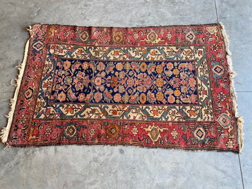 Rug #129 Hamadan 4' x 6'1 Persian c.1930s