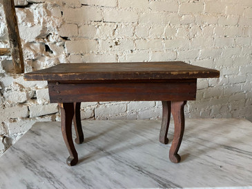Handmade Oak Footstool with Cabriole Legs