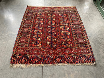 Rug #132 Tribal 4'5 x 4'11 Turkmen Rug, c. 1900