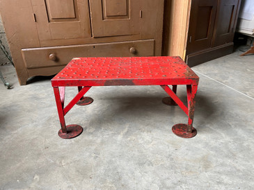 Vintage Industrial Red Step Stool Platform