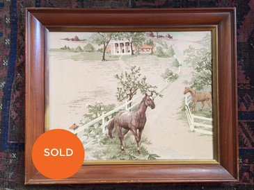 Framed Horse Textile