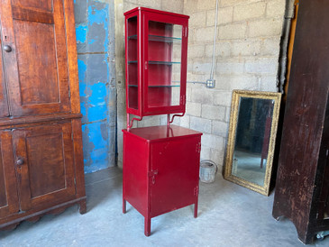 Vintage Porcelain Medical Cabinet, c.1940s 