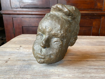 Bronze Head Sculpture, Signed Mene-Katz