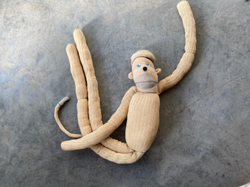 Hand-made Large Sock Monkey c.1940s