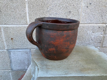 Antique Redware Pottery, Chamber Pot c.1830s