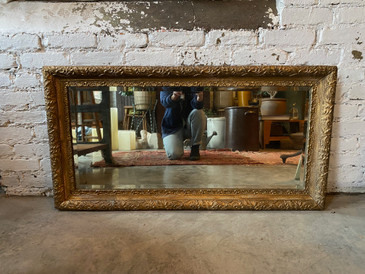 Antique Giltwood Framed Mirror, 46" x 24"