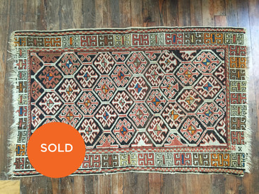Antique Caucasian Rug, Shirvan 2'4"x3'8"