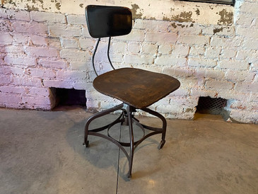 Antique UHL Toledo Metal Drafting Chair