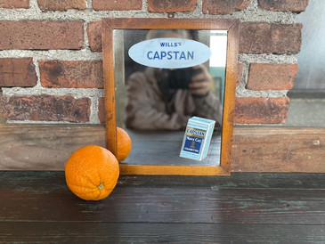 Wills's Capstan Cigarettes Framed Advertising Mirror 1940s