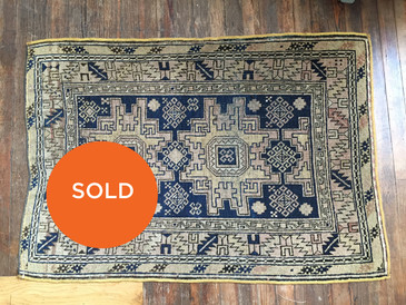 Antique Caucasian Rug, Kuba 2'7x3'11