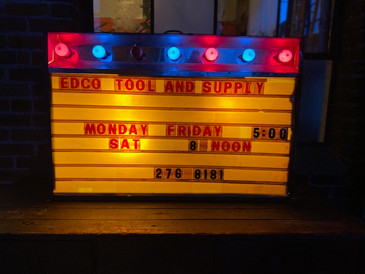 1960s Changeable Letter Light Up Sign from EDCO Tool & Supply