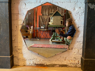 Vintage Frameless Octagon Mirror c. 1940s