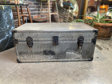 Riveted Aluminum Storage Trunk, 1940s