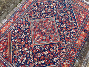 CHEERFUL Vintage Hamadan 4'7x6'4