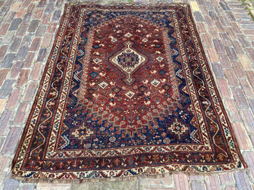 Vintage Persian Qashqai, 1950s Rug 158