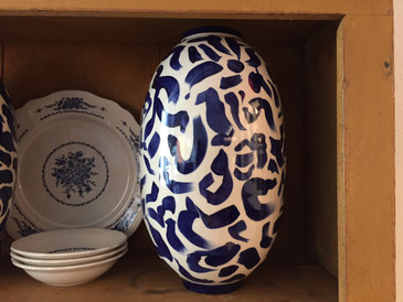 Cobalt Stoneware Vase, made by Keith Simpson