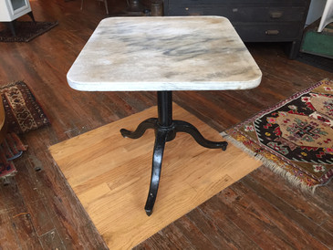 Marble and Cast Iron Side Table