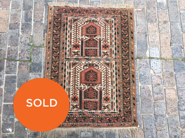 Vintage Persian Prayer 2'4"x3'6" Rug 
