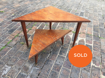 Vintage Set of Midcentury Handmade Nesting Tables 