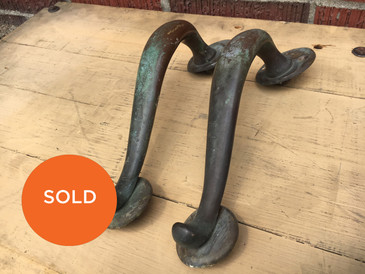 Pair of matching Yale solid brass door pulls