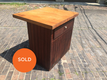 Workstation with Maple Butcher Block top, Vintage 