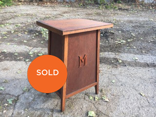 "M" Wooden Stand with interior shelf