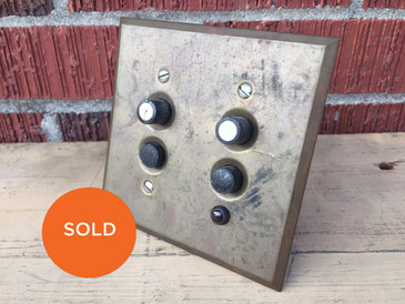 Antique Brass Double Push Button Light Switch 