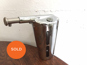 Retro Chrome and Glass Liquid Soap Dispenser