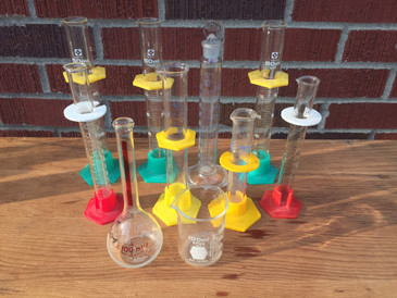 Collection of Vintage Lab Glass. 10 assorted pieces