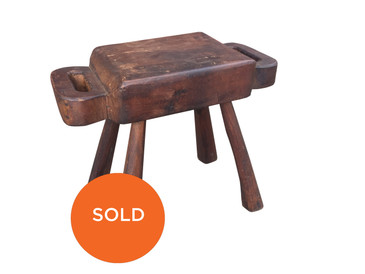 Antique Primitive Wooden Milking Stool