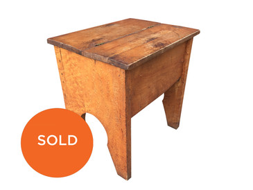 Antique Stool and Shoeshine Box made from Birdseye Maple