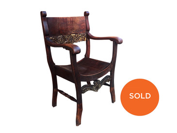 Antique Stomps-Burkhardt Chair with Barrel Seat circa 1900