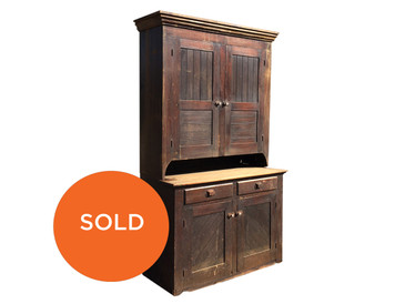 Unique Two-Piece Step Back Cupboard Circa 1880
