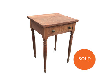 Wooden Single Drawer Stand, circa 1800s