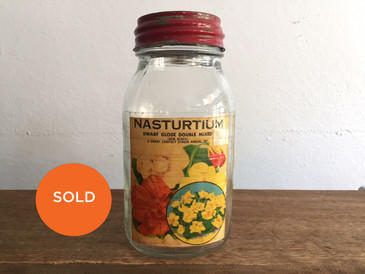 Original Mason Seed Jar from Zettler Hardware, Nasturtium