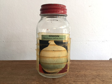 Original Seed Jar from Zettler Hardware, White Onion