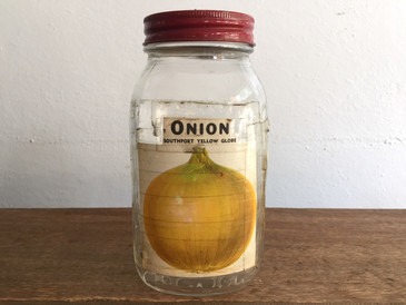 Original Seed Jar from Zettler Hardware,  Yellow Onion
