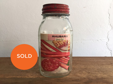 Original Seed Jar from Zettler Hardware Store, Rhubarb