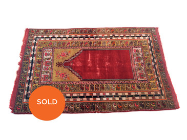 Anatolian Prayer Rug, Semi-Antique 6'1"x3'10"