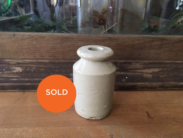 Porcelain Inkwell, from a landfill in England, 3.5"tall