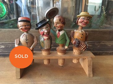 Mechanical Hand Carved Folk Art, Vintage Italian 