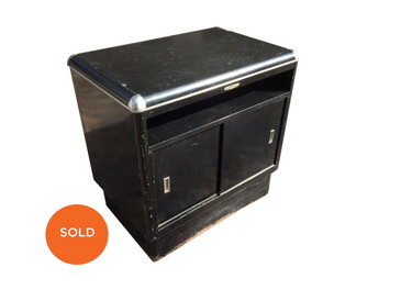 Art Deco Black Cabinet or Credenza, Vintage