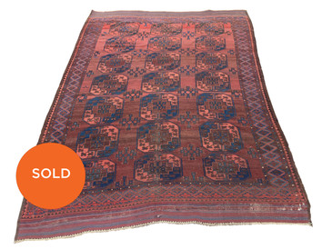 #3 Turkoman Ersari Persian Rug, Antique 10'6" x 7'6" 