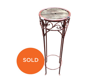 Little Leggy Plant Stand with Wood Slatted Top