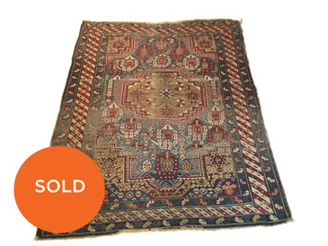 #5 Shirvan Baku Caucasian Rug, Antique 3'10"x 4'11"