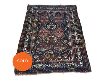 Khamseh Persian Wedding Rug, Antique 5'2"x 4'1"