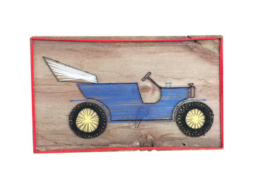 Model T String Art on Wood, Vintage