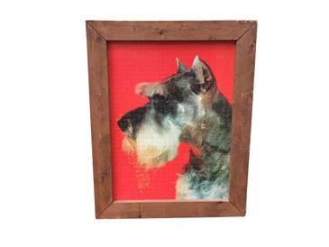 Vintage Framed Schnauzer Puzzle, 1970s