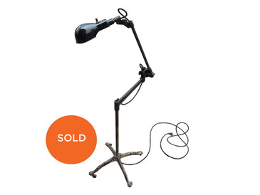 Industrial Floor Lamp, by Woodward Co, Antique 