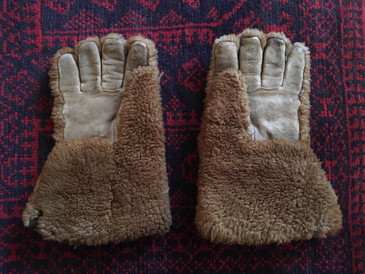 Antique Fuzzy Dogsledding Gloves SOLD